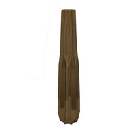 Tasha Vase with Geometric Design, Slim Profile Bronze Ceramic 32 Inch -BM330181