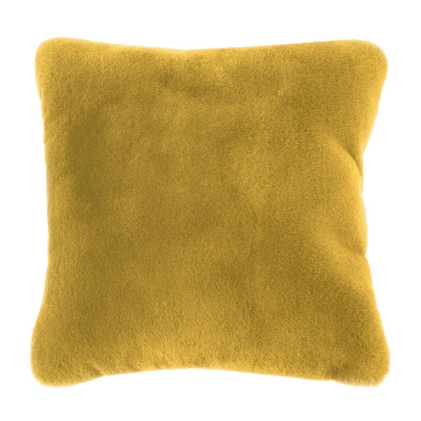 Rica Square Throw Pillow, 20 x 20 Soft Polyester Texture, Yellow -BM330333