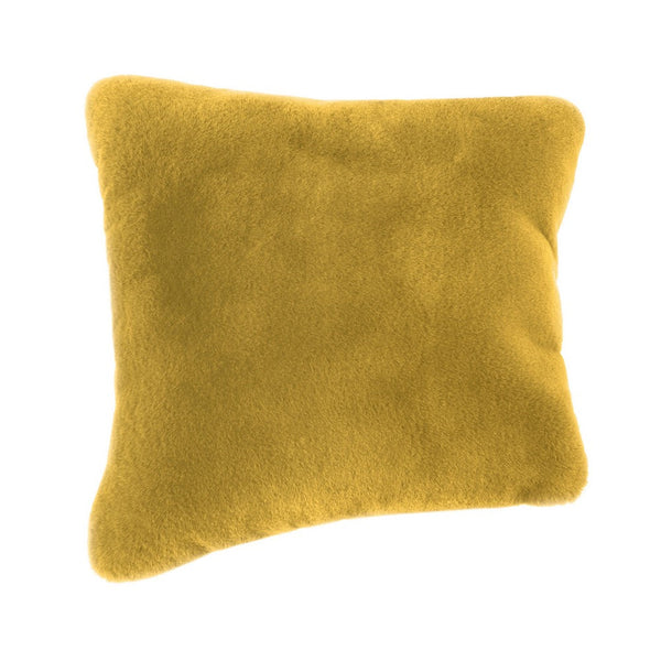 Rica Square Throw Pillow, 20 x 20 Soft Polyester Texture, Yellow -BM330333