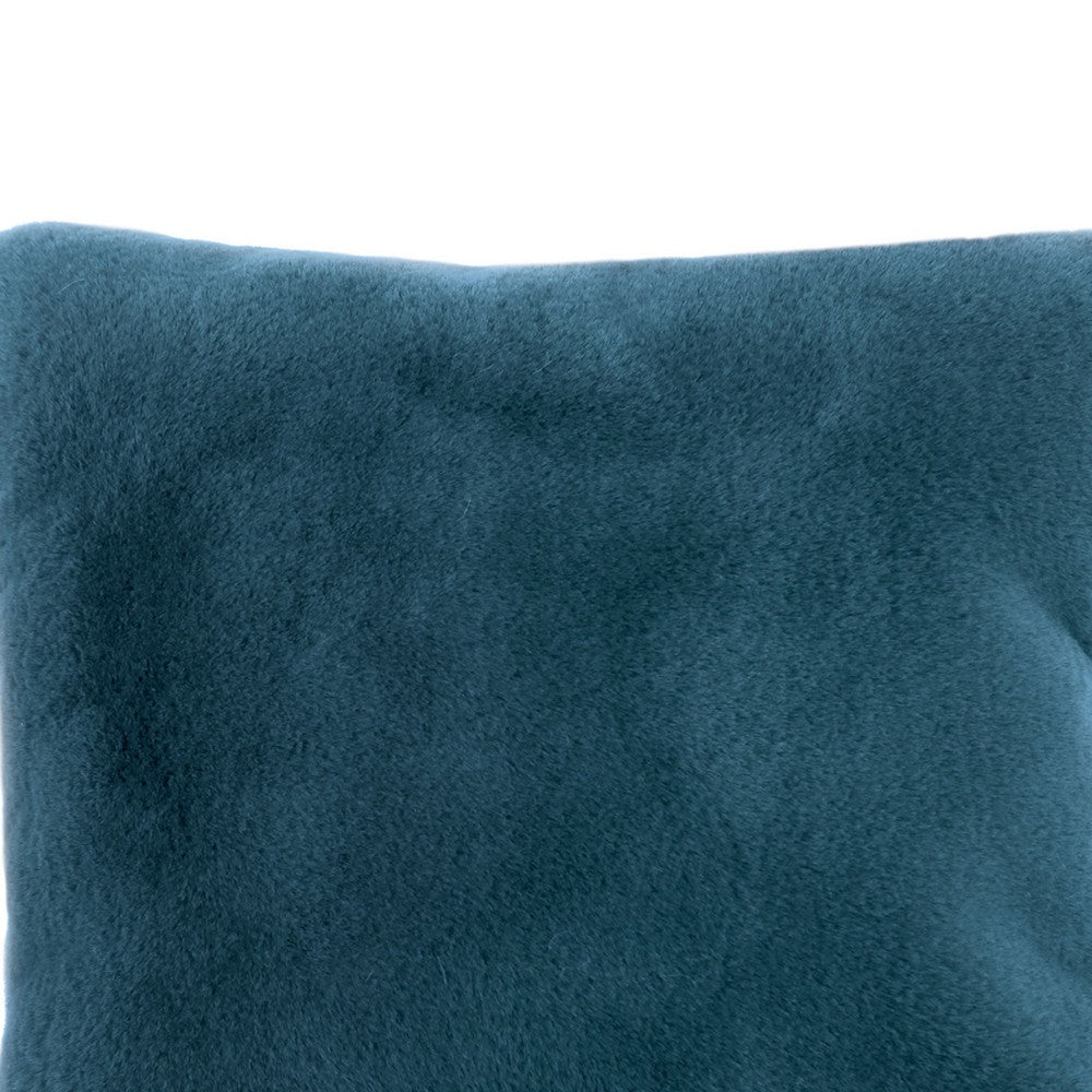 Rica Square Throw Pillow, 20 x 20 Soft Polyester Texture, Aqua Blue -BM330334