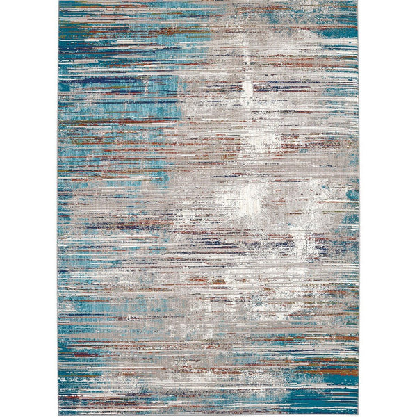Tijo 8 x 11 Accent Area Rug, Multicolor Mediterranean Art Polyester -BM330337