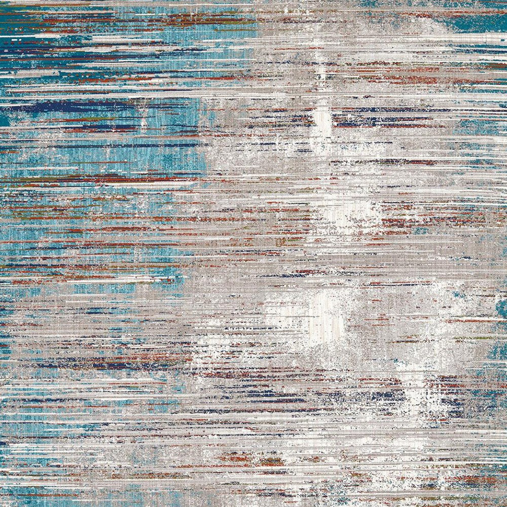 Tijo 8 x 11 Accent Area Rug, Multicolor Mediterranean Art Polyester -BM330337