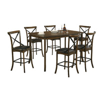 Bien 7pc Counter Height Table Set with 6 Espresso Faux Leather Chairs - BM330399