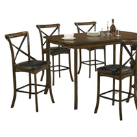 Bien 7pc Counter Height Table Set with 6 Espresso Faux Leather Chairs - BM330399