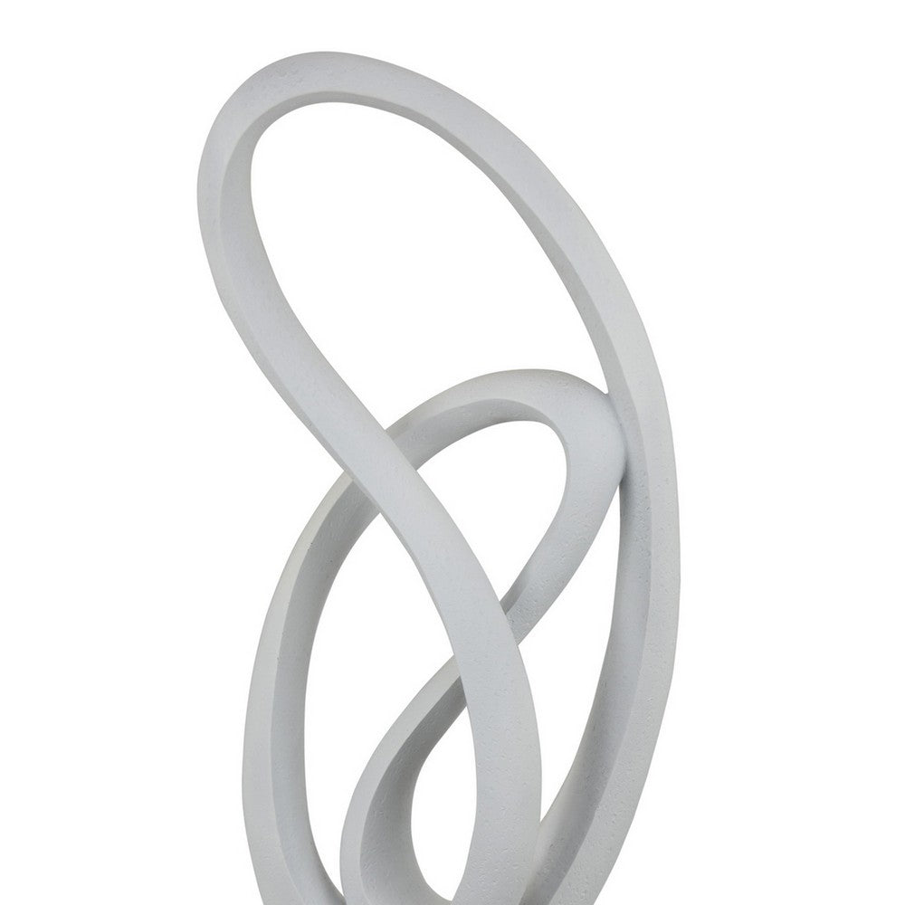 Bob Accent Tabletop Decor, Abstract Sculpture, White Resin, 36 Inch -BM330952