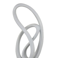 Bob Accent Tabletop Decor, Abstract Sculpture, White Resin, 36 Inch -BM330952