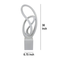 Bob Accent Tabletop Decor, Abstract Sculpture, White Resin, 36 Inch -BM330952