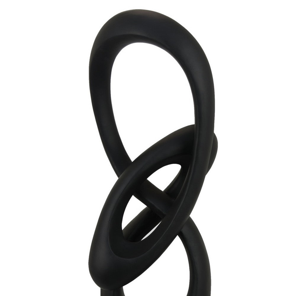 Bob Accent Tabletop Decor, Abstract Sculpture, Black Resin, 37 Inch -BM330953
