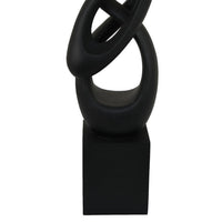 Bob Accent Tabletop Decor, Abstract Sculpture, Black Resin, 37 Inch -BM330953