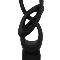 Bob Accent Tabletop Decor, Abstract Sculpture, Black Resin, 37 Inch -BM330953