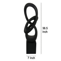 Bob Accent Tabletop Decor, Abstract Sculpture, Black Resin, 37 Inch -BM330953