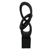 Bob Accent Tabletop Decor, Abstract Sculpture, Black Resin, 37 Inch -BM330953