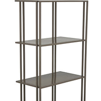 Bush Plant Display Stand, Modern 4 Tier Gray Metal Finish, 38 Inch -BM330955
