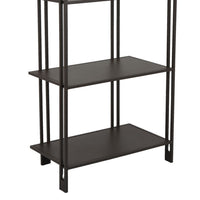 Bush Plant Display Stand, Modern 4 Tier Brown Metal Finish, 38 Inch -BM330957