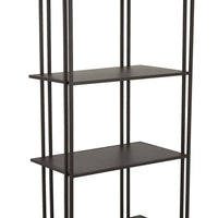 Bush Plant Display Stand, Modern 4 Tier Brown Metal Finish, 38 Inch -BM330957