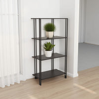 Bush Plant Display Stand, Modern 4 Tier Brown Metal Finish, 38 Inch -BM330957