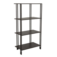 Bush Plant Display Stand, Modern 4 Tier Brown Metal Finish, 38 Inch -BM330957