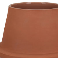Decorative Flower Vase, Terracotta Inspired Orange Ceramic 10 Inch -BM330971