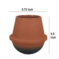 Decorative Flower Vase, Terracotta Inspired Orange Ceramic 10 Inch -BM330971