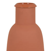 Decorative Flower Vase, Terracotta Inspired Orange Ceramic 15 Inch -BM330972