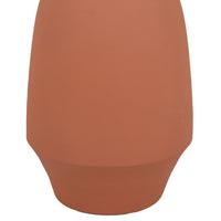 Decorative Flower Vase, Terracotta Inspired Orange Ceramic 15 Inch -BM330972