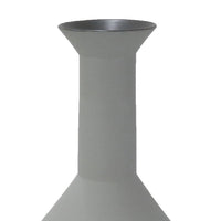 Accent Flower Vase, Narrow Neck Geometric Shape White Ceramic 14 Inch -BM330973