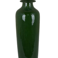 Jesi Accent Temple Jar with Lid, Decorative Green Ceramic, 29 Inch -BM330982
