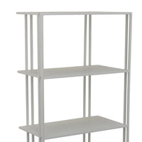 Plant Display Stand, White Metal, 4 Shelves, Modern Style, 38 Inch -BM330990