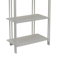 Plant Display Stand, White Metal, 4 Shelves, Modern Style, 38 Inch -BM330990