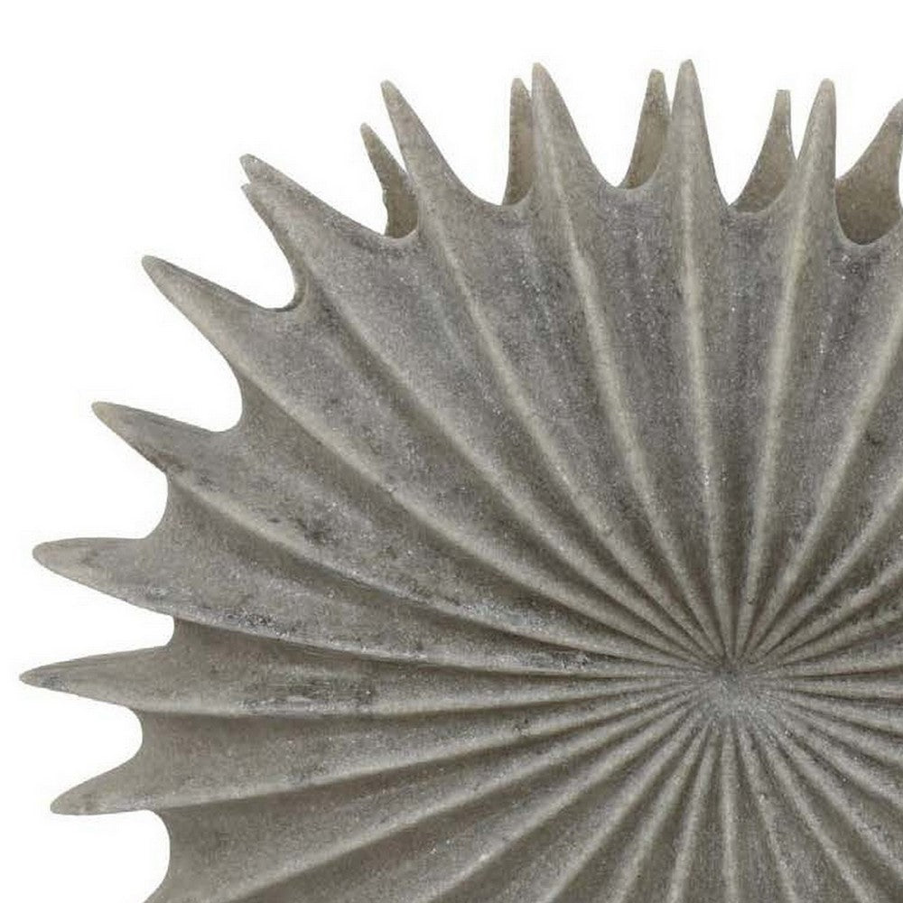 Wink Accent Vase, Sea Urchin Gray Resin Statuette, Modern 20 Inch -BM330995