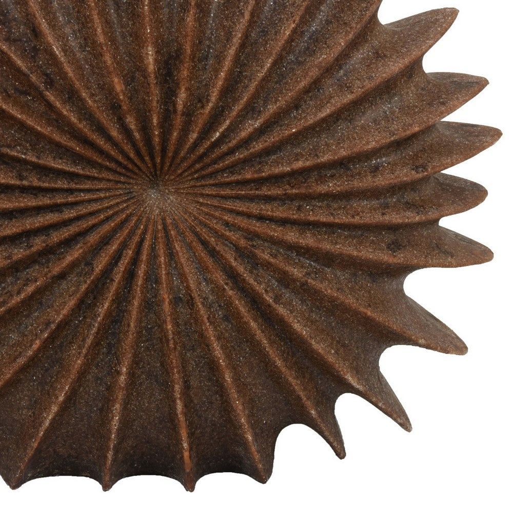 Wink Accent Vase, Sea Urchin Brown Resin Statuette, Modern 20 Inch -BM330996