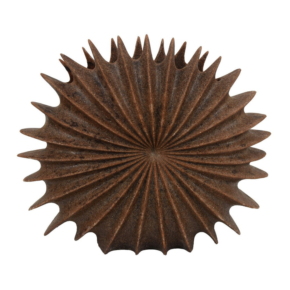 Wink Accent Vase, Sea Urchin Brown Resin Statuette, Modern 20 Inch -BM330996