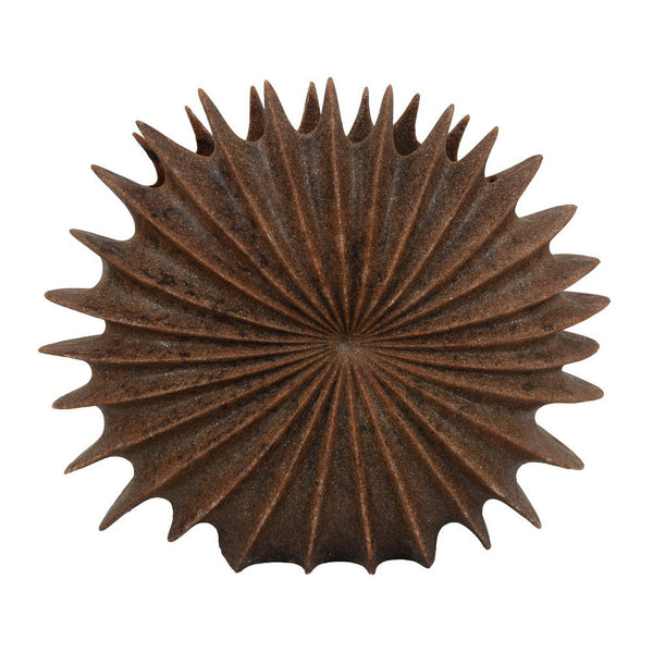 Wink Accent Vase, Sea Urchin Brown Resin Statuette, Modern 20 Inch -BM330996