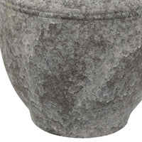 Accent Vase, Antique Brown Gray Ceramic, Modern Pot Shape, 16 Inch -BM330997