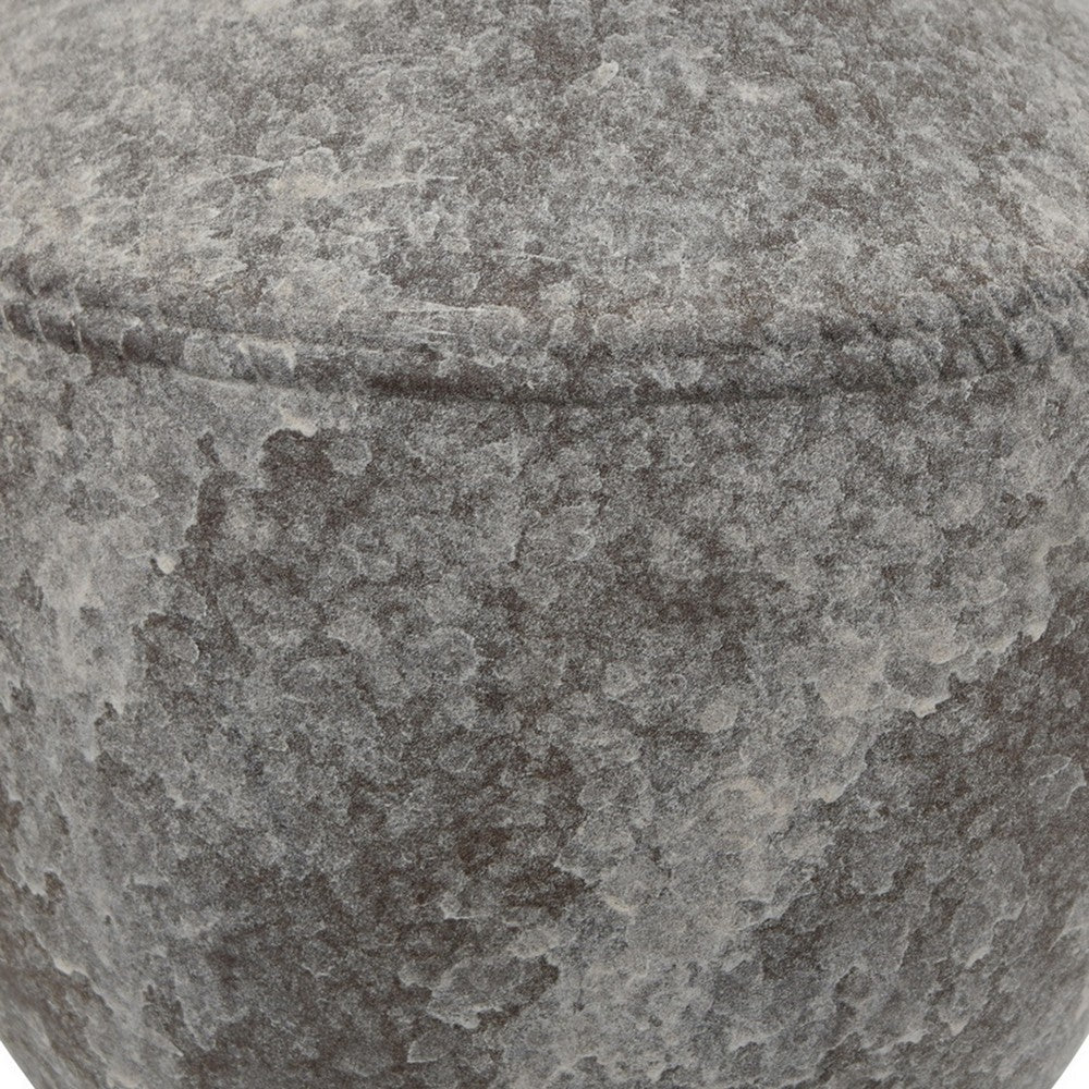Accent Vase, Antique Brown Gray Ceramic, Modern Pot Shape, 16 Inch -BM330997