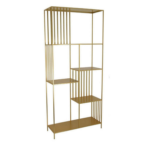 Tandum Plant Display Stand, Gold Metal 6 Shelves, Modern 71 Inch -BM330998