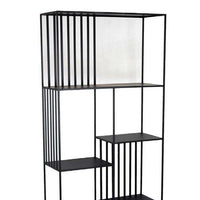 Tandum Plant Display Stand, Black Metal 6 Shelves, Modern 71 Inch -BM330999