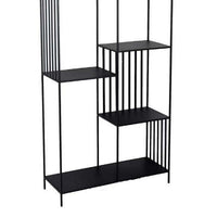 Tandum Plant Display Stand, Black Metal 6 Shelves, Modern 71 Inch -BM330999