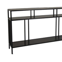 Plant Display Stand, 3 Tier Black Metal, Modern Industrial 48 Inch -BM331016