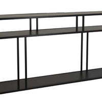Plant Display Stand, 3 Tier Black Metal, Modern Industrial 48 Inch -BM331016
