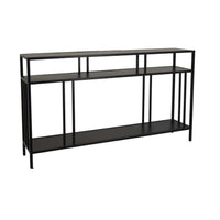 Plant Display Stand, 3 Tier Black Metal, Modern Industrial 48 Inch -BM331016