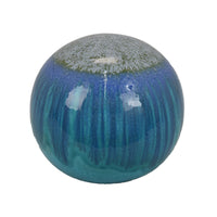 Mary Tabletop Accent Decor, Modern Round Orb, 10 Inch Blue Ceramic -BM331028