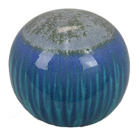Mary Tabletop Accent Decor, Modern Round Orb, 12 Inch Blue Ceramic -BM331029