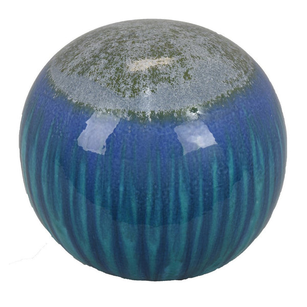 Mary Tabletop Accent Decor, Modern Round Orb, 12 Inch Blue Ceramic -BM331029