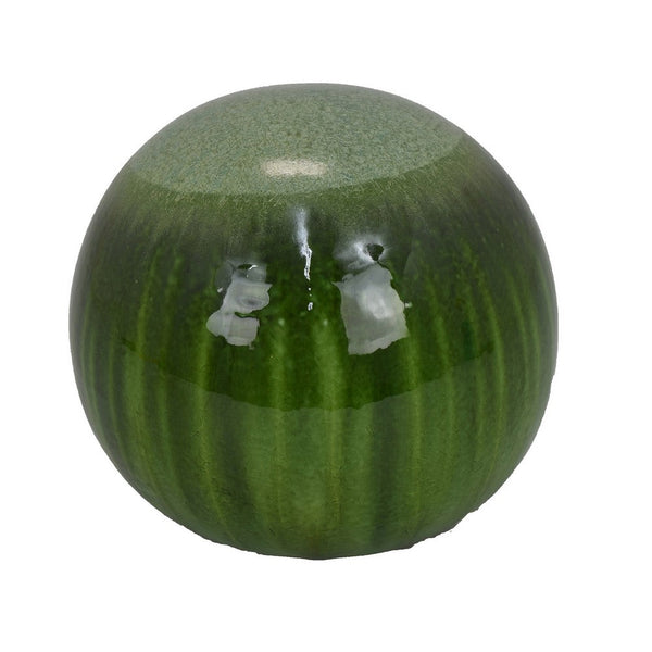 Mary Tabletop Accent Decor, Modern Round Orb, 10 Inch Green Ceramic -BM331031