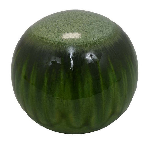 Mary Tabletop Accent Decor, Modern Round Orb, 12 Inch Green Ceramic -BM331032