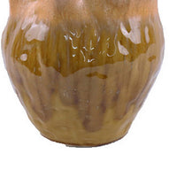 Balie Accent Vase, Brown Ceramic, Irregular Top Edge, Modern 10 Inch -BM331035