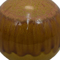 Mary Tabletop Accent Decor, Modern Round Orb, 10 Inch Brown Ceramic -BM331036