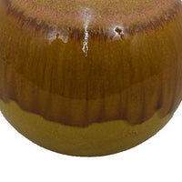 Mary Tabletop Accent Decor, Modern Round Ball, 12 Inch Brown Ceramic -BM331037