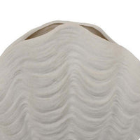 Coral Accent Vase, White Ceramic, Oceanic Coastal Design, 13 Inch -BM331038